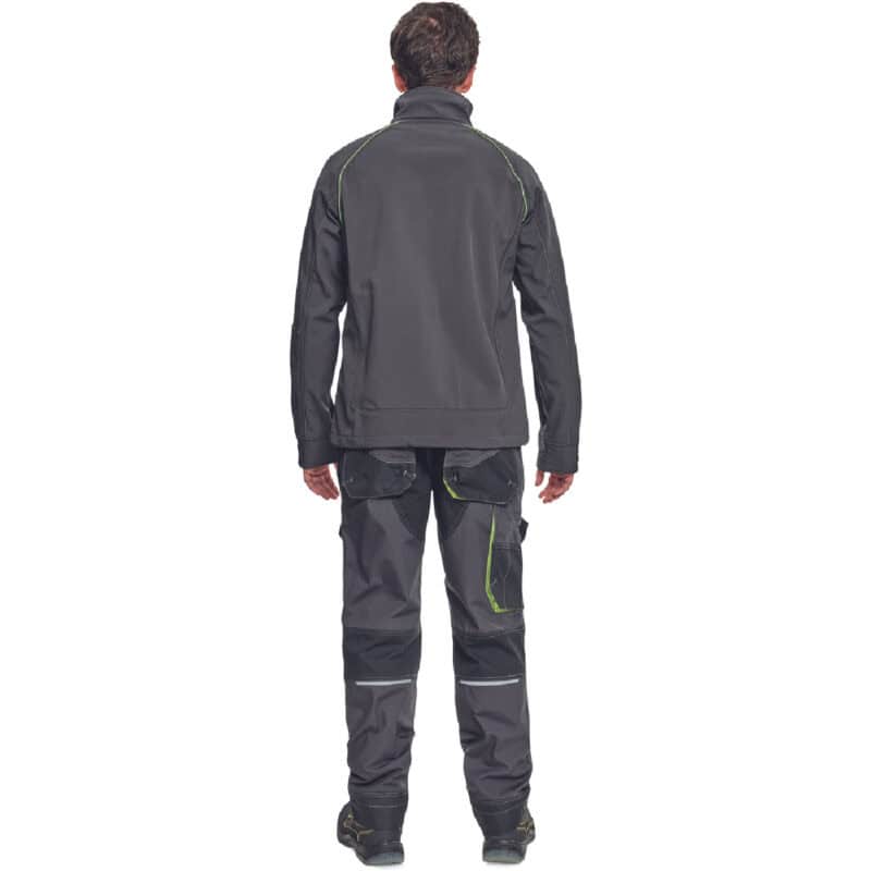 ΜΠΟΥΦΑΝ SOFTSHELL ΕΡΓΑΣΙΑΣ ΑΔΙΑΒΡΟΧΟ GREENDALE ΑΝΘΡΑΚΙ/ΛΑΙΜ 94%poly-6%elast, 320 g/m² - Image 3