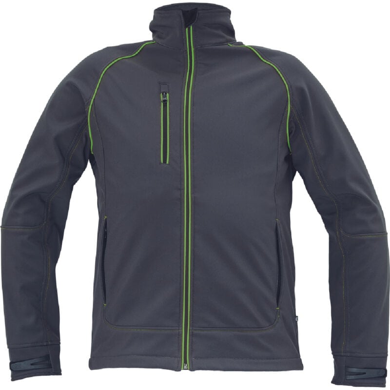 ΜΠΟΥΦΑΝ SOFTSHELL ΕΡΓΑΣΙΑΣ ΑΔΙΑΒΡΟΧΟ GREENDALE ΑΝΘΡΑΚΙ/ΛΑΙΜ 94%poly-6%elast, 320 g/m²