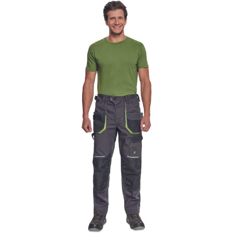 ΠΑΝΤΕΛΟΝΙ ΕΡΓΑΣΙΑΣ GREENDALE ΑΝΘΡΑΚΙ/ΛΑΙΜ 65%poly-35%cott, 270 g/m² - Image 3