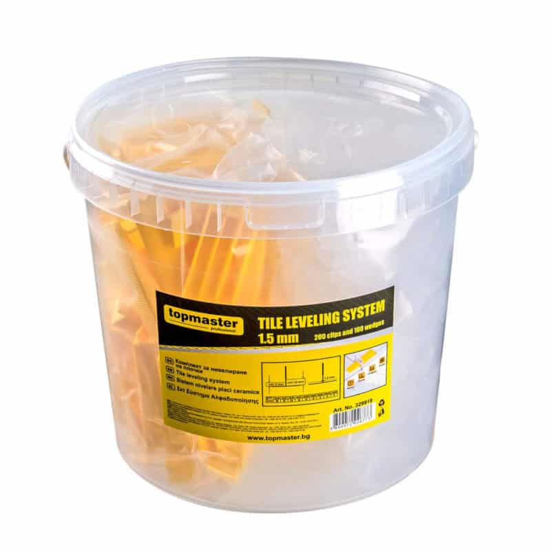 TOP MASTER ΣΕΤ ΑΛΦΑΔΟΠΟΙΗΣΗΣ ΠΛΑΚΙΔΙΩΝ 1.5mm 100σφήνες/200κλίπς  329918 - Image 2
