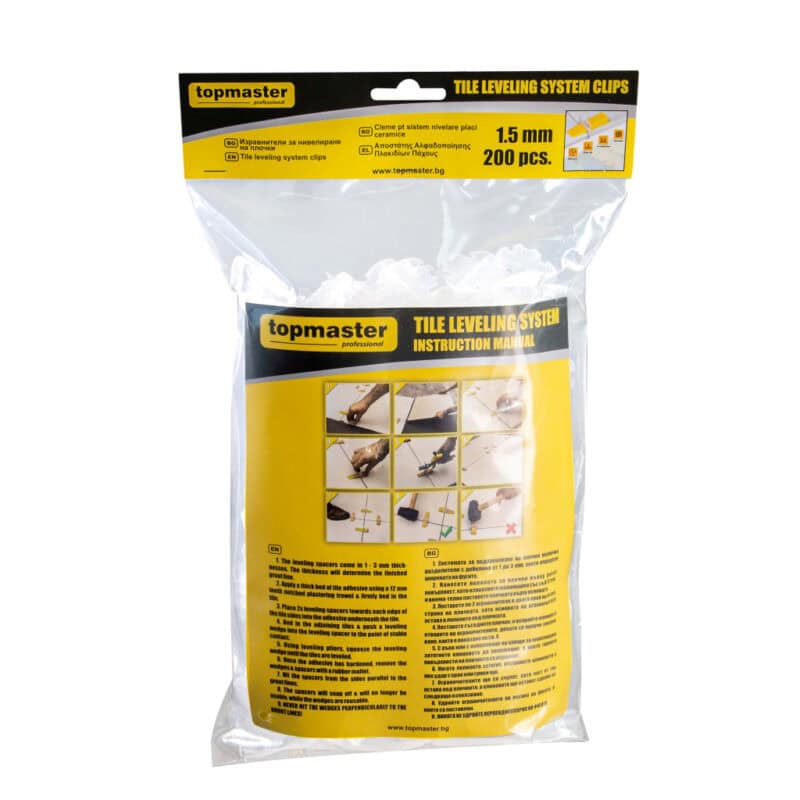 TOP MASTER ΑΠΟΣΤΑΤΗΣ ΑΛΦΑΔΟΠΟΙΗΣΗΣ ΠΛΑΚΙΔΙΩΝ 1.5mm 200τεμ. 329918C - Image 2