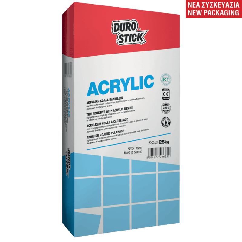 Durostick Ακρυλική Κόλλα Πλακιδίων Λευκή 5Kg