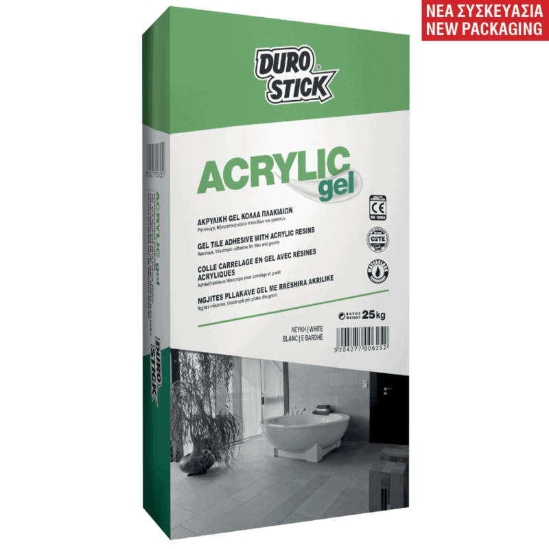 Durostick Acrylic Gel Κόλλα Πλακιδίων Λευκή 25Kg