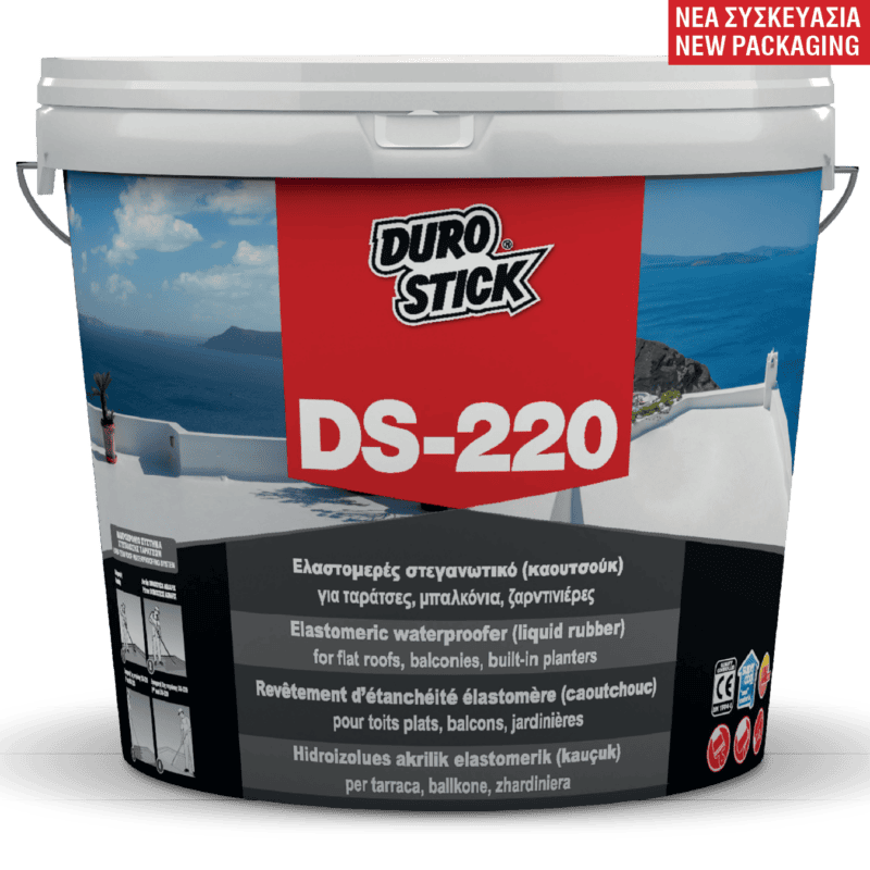 Durostick DS-220 Ελαστομερές Ακρυλικό Επαλειφόμενο Στεγανωτικό Λευκό 25kg