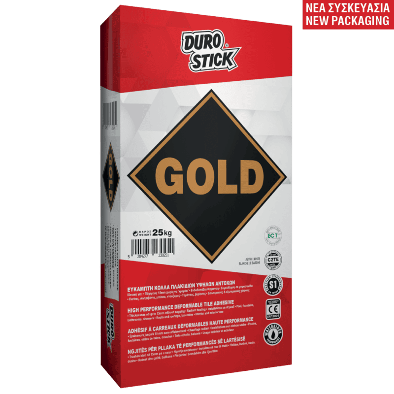 Durostick Gold Εύκαμπτη Κόλλα Πλακιδίων Λευκή 5Kg