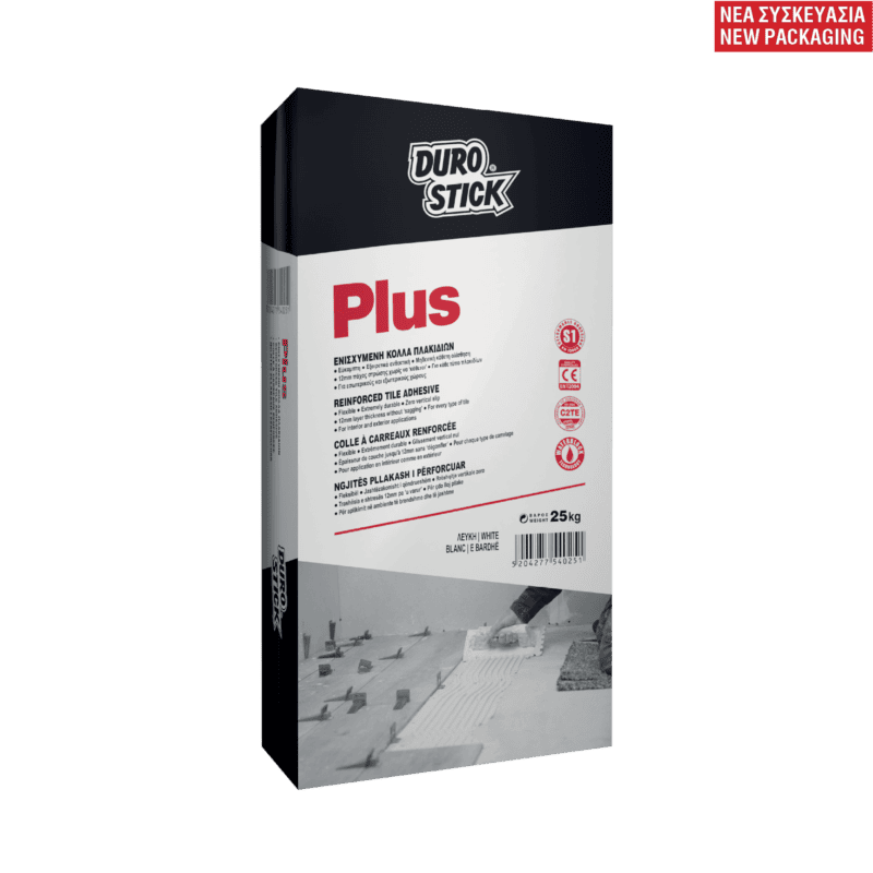 Durostick Plus Ενισχυμένη Κόλλα Πλακιδίων Λευκή 25Kg