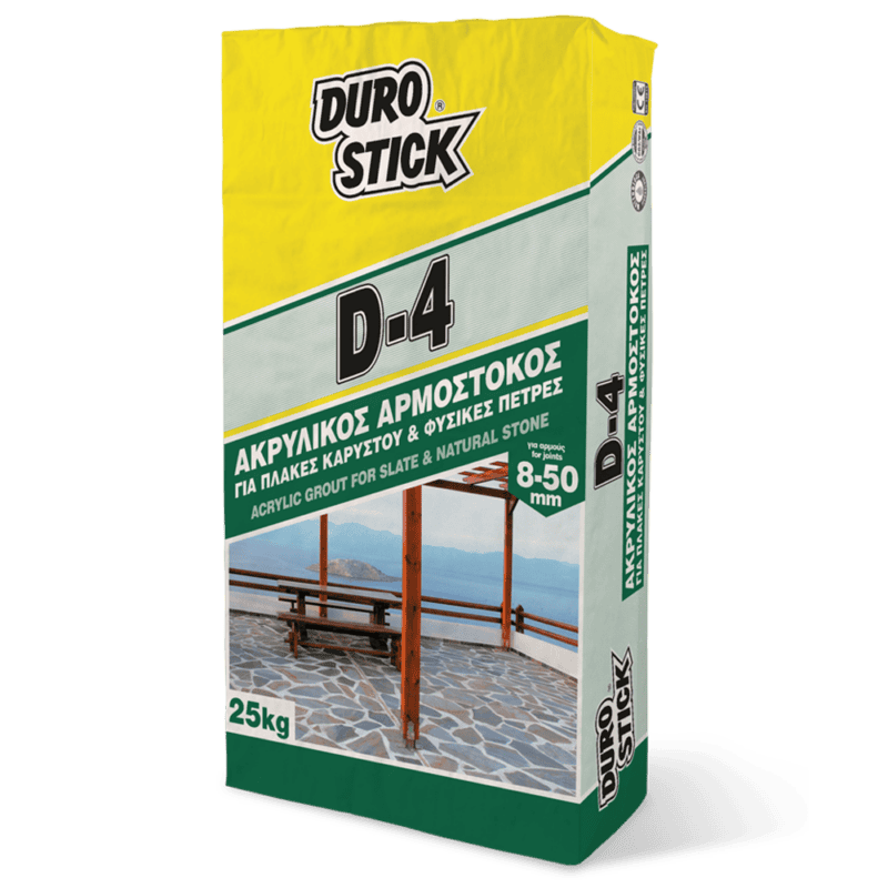 Durostick D-4 Aρμόστοκος Φυσικών Πλακών Γκρι 25kg
